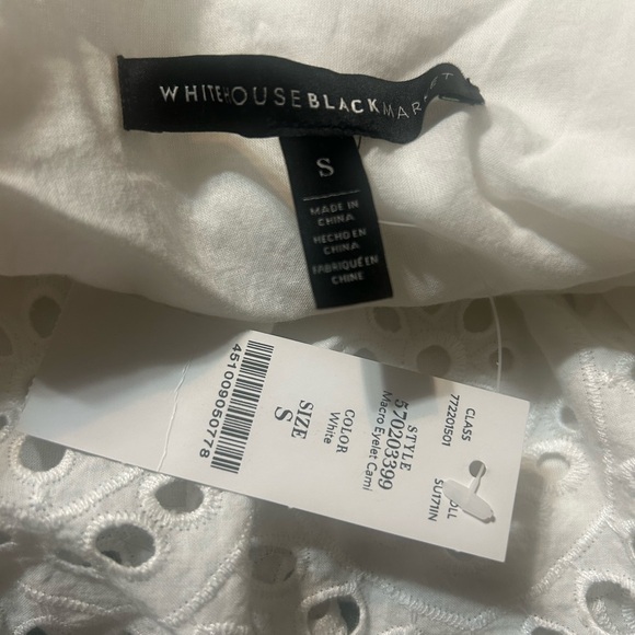 White House Black Market White Eyelet Camisole - Picture 4 of 6